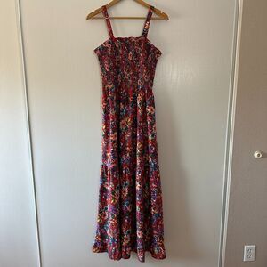 NWT Band of Gypsies Collective Floral Tropical Smocked Dress Size Medium